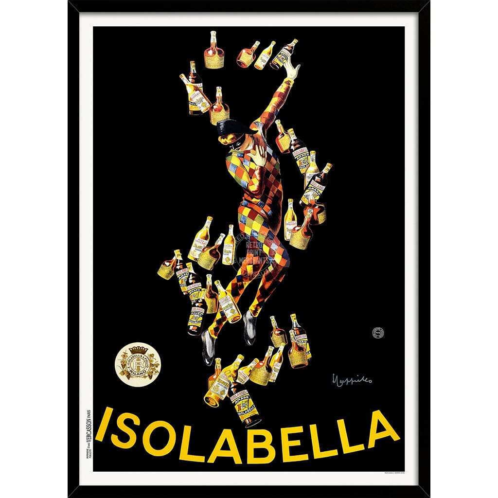 Isolabella 1912 | Italy A4 210 X 297Mm 8.3 11.7 Inches / Framed Print: Black Timber Print Art