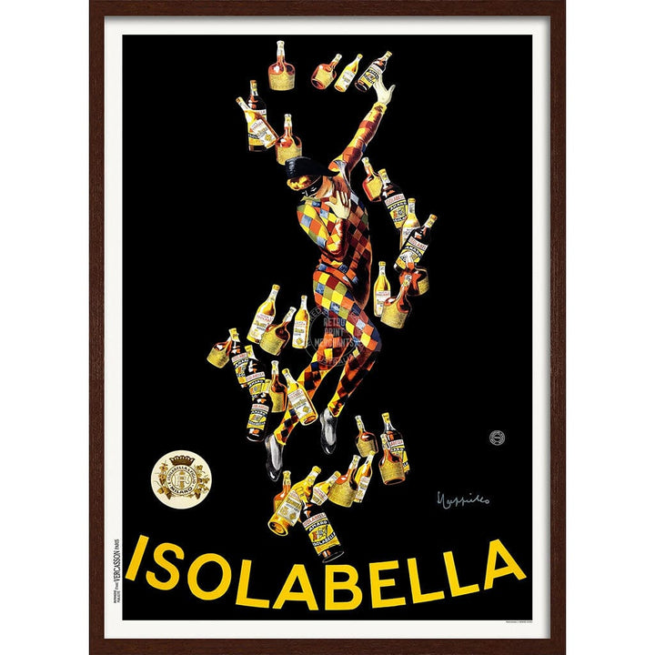 Isolabella 1912 | Italy A4 210 X 297Mm 8.3 11.7 Inches / Framed Print: Chocolate Oak Timber Print