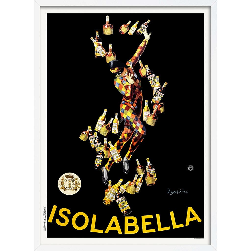 Isolabella 1912 | Italy A4 210 X 297Mm 8.3 11.7 Inches / Framed Print: White Timber Print Art
