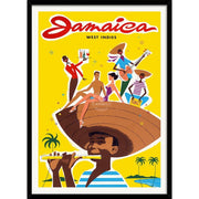 Jamaica Boy | West Indies A3 297 X 420Mm 11.7 16.5 Inches / Framed Print - Black Timber Art
