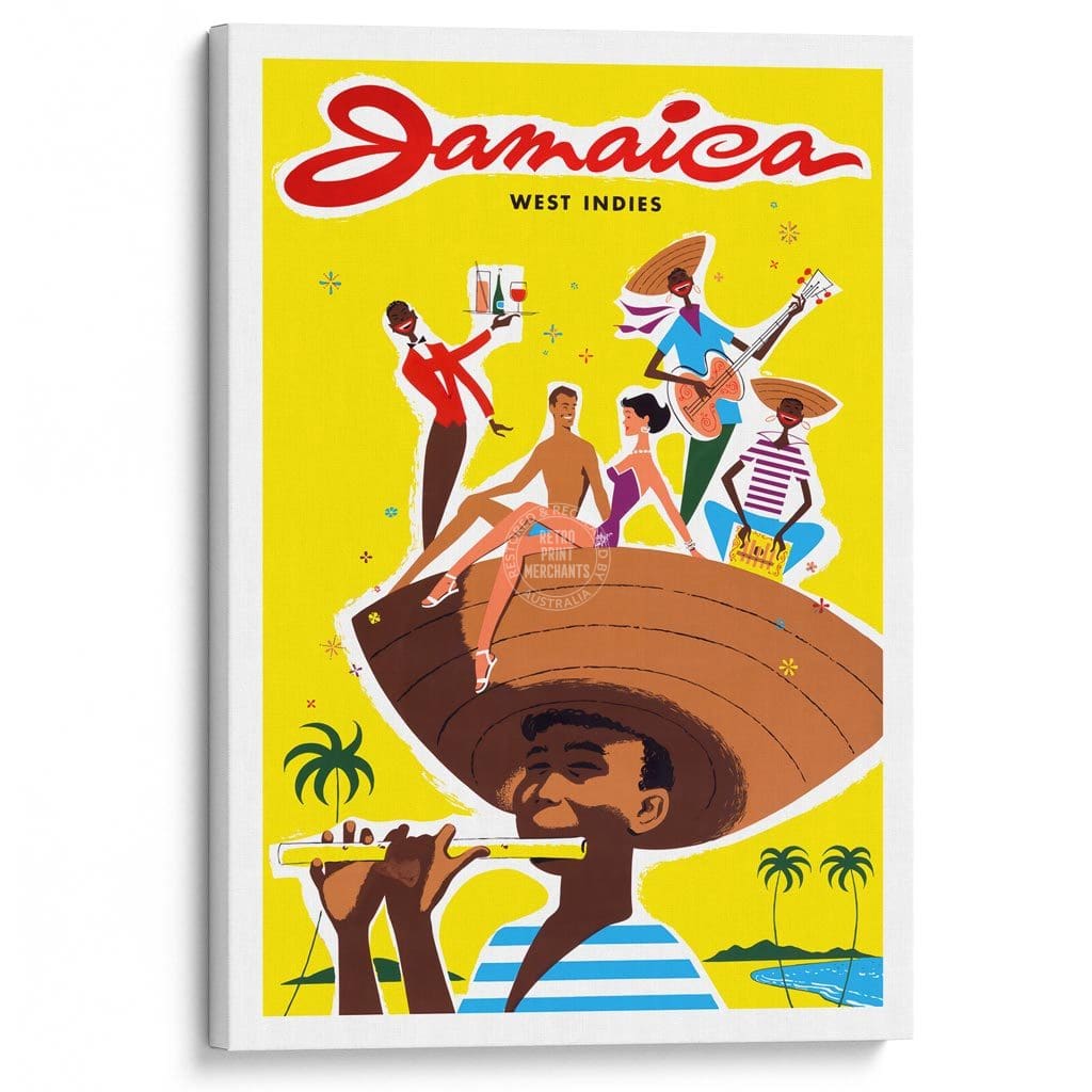 Jamaica Boy | West Indies A3 297 X 420Mm 11.7 16.5 Inches / Stretched Canvas Print Art