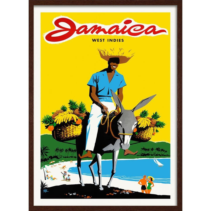 Jamaica Man | West Indies A3 297 X 420Mm 11.7 16.5 Inches / Framed Print - Dark Oak Timber Art