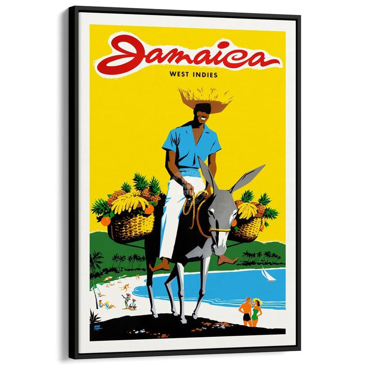 Jamaica Man | West Indies A3 297 X 420Mm 11.7 16.5 Inches / Canvas Floating Frame - Black Timber