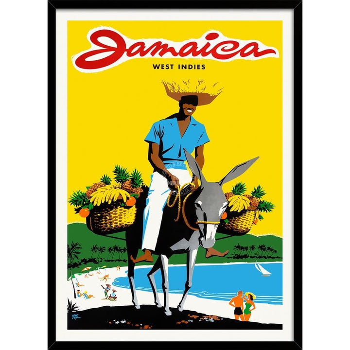Jamaica Man | West Indies A3 297 X 420Mm 11.7 16.5 Inches / Framed Print - Black Timber Art