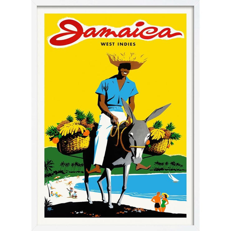 Jamaica Man | West Indies A3 297 X 420Mm 11.7 16.5 Inches / Framed Print - White Timber Art