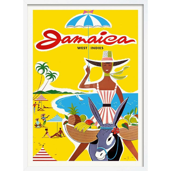 Jamaica Woman | West Indies A3 297 X 420Mm 11.7 16.5 Inches / Framed Print - White Timber Art