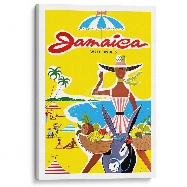 Jamaica Woman | West Indies A3 297 X 420Mm 11.7 16.5 Inches / Stretched Canvas Print Art