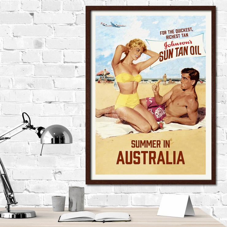 Johnsons Sun Tan Oil | Australia Print Art