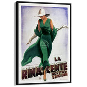 La Rinascente 1930 | Italy A3 297 X 420Mm 11.7 16.5 Inches / Canvas Floating Frame - Black Timber