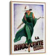 La Rinascente 1930 | Italy A3 297 X 420Mm 11.7 16.5 Inches / Canvas Floating Frame - Natural Oak