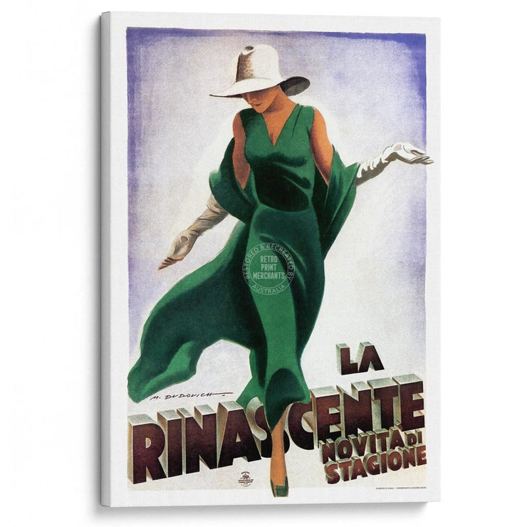La Rinascente 1930 | Italy A3 297 X 420Mm 11.7 16.5 Inches / Stretched Canvas Print Art