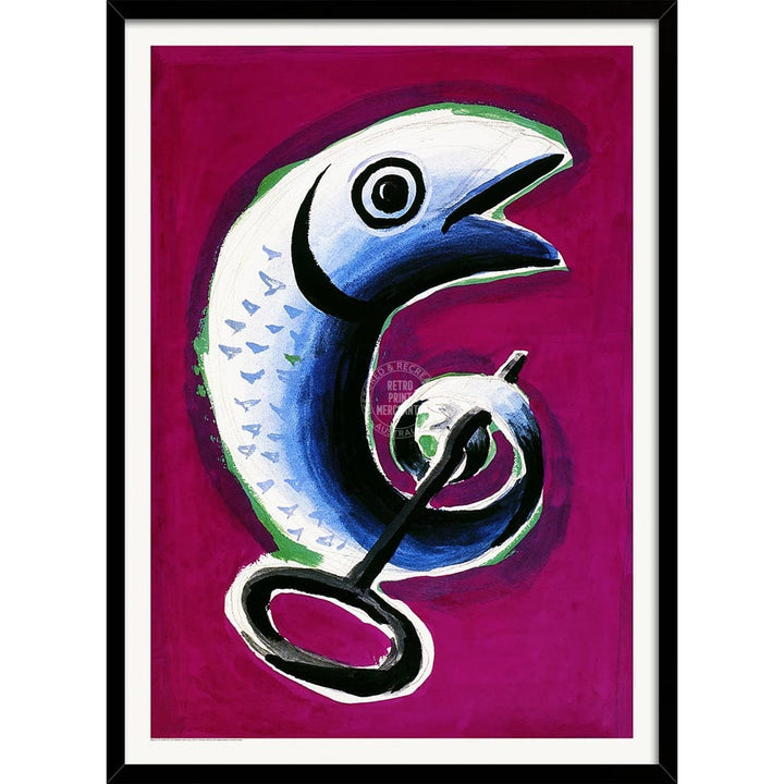 La Sardine | France A4 210 X 297Mm 8.3 11.7 Inches / Framed Print: Black Timber Print Art