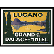 Lake Lugano | Switzerland & Italy A3 297 X 420Mm 11.7 16.5 Inches / Framed Print - Black Timber Art