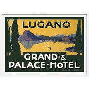 Lake Lugano | Switzerland & Italy A3 297 X 420Mm 11.7 16.5 Inches / Framed Print - White Timber Art