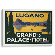 Lake Lugano | Switzerland & Italy A3 297 X 420Mm 11.7 16.5 Inches / Stretched Canvas Print Art