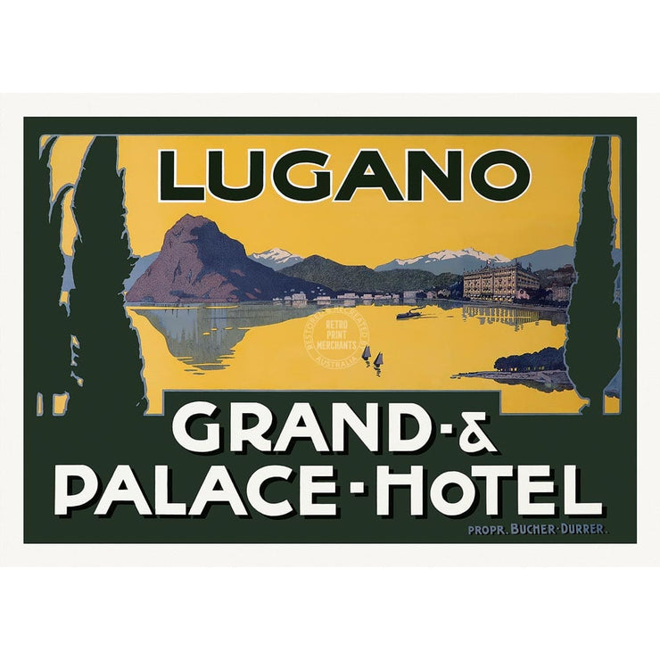 Lake Lugano | Switzerland & Italy A3 297 X 420Mm 11.7 16.5 Inches / Unframed Print Art