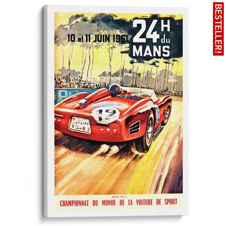 LE MANS 1961 | FRANCE A3 | 297 x 420mm | 11.7 x 16.5 inches / Stretched Canvas Print Art