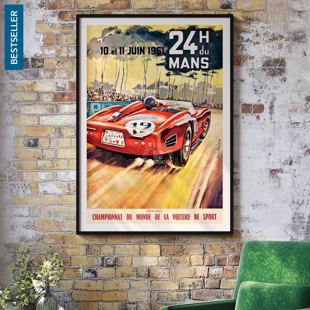LE MANS 1961 | FRANCE A3 | 297 x 420mm | 11.7 x 16.5 inches / Unframed Print Print Art