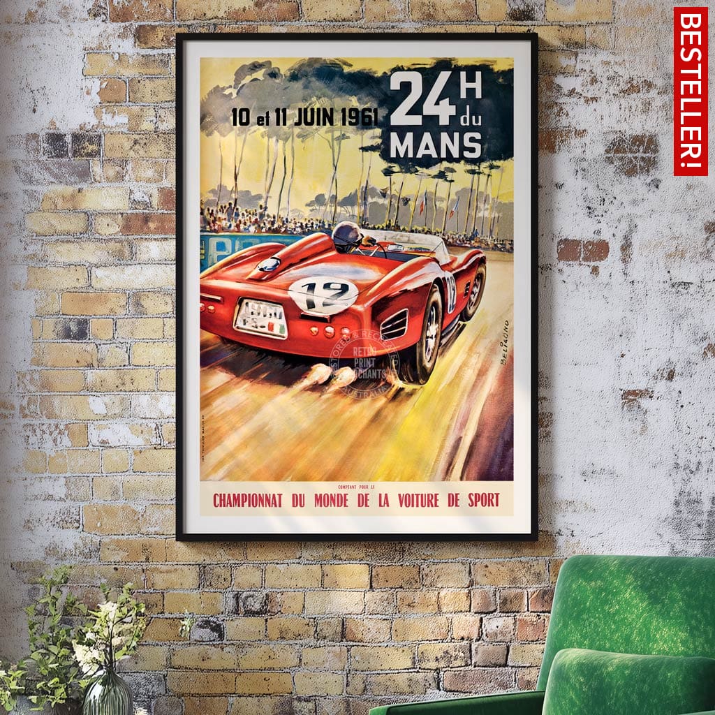 LE MANS 1961 | FRANCE A3 | 297 x 420mm | 11.7 x 16.5 inches / Unframed Print Print Art