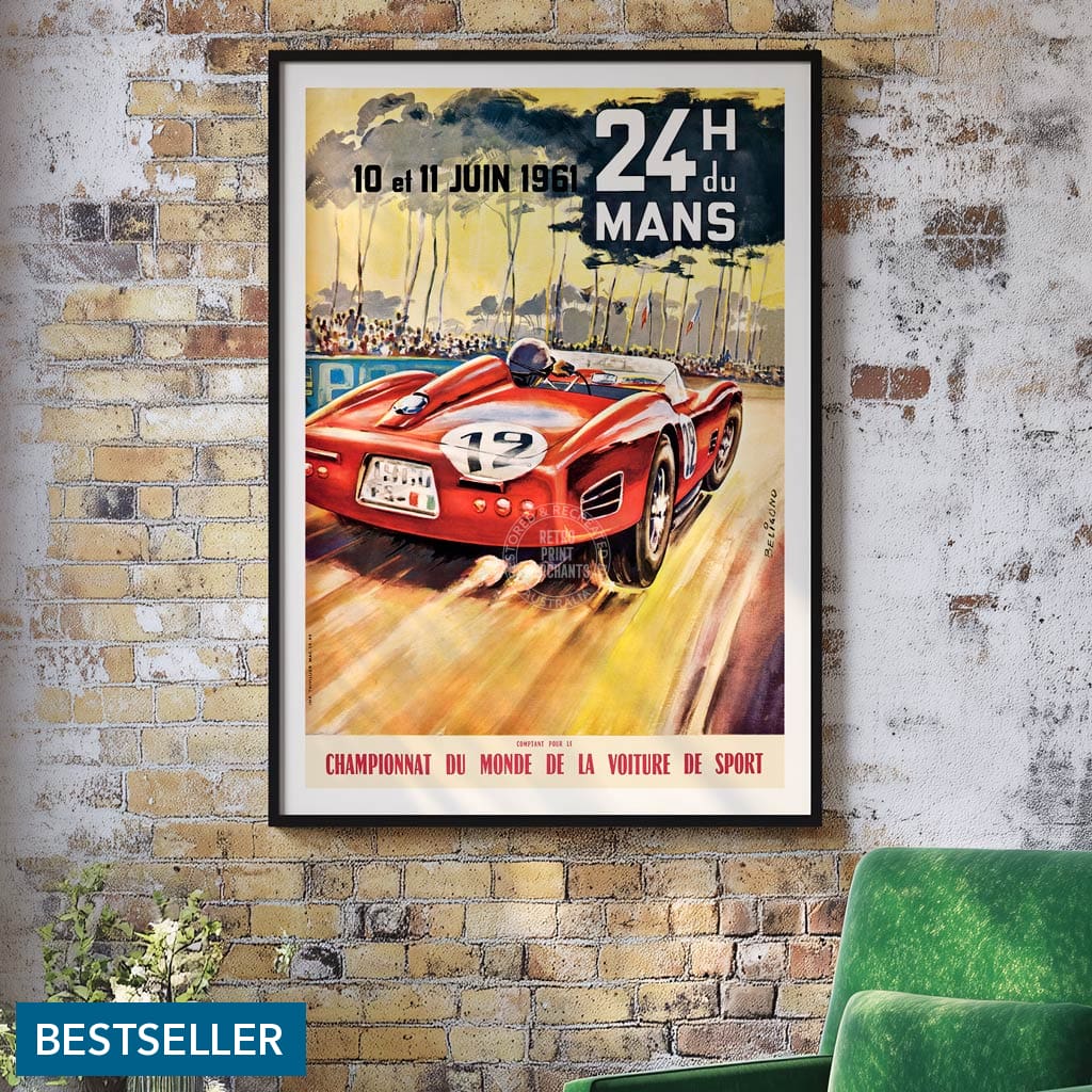 LE MANS 1961 | FRANCE A3 | 297 x 420mm | 11.7 x 16.5 inches / Unframed Print Print Art