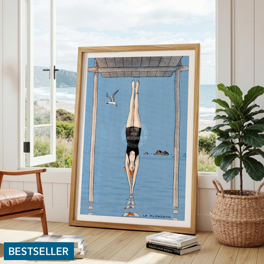 LE PLONGEON 1918 | FRANCE A3 | 297 x 420mm | 11.7 x 16.5 inches / Unframed Print Print Art
