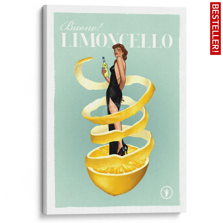LIMONCELLO | WORLDWIDE A3 | 297 x 420mm | 11.7 x 16.5 inches / Stretched Canvas Print Art
