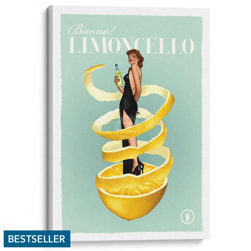 LIMONCELLO | WORLDWIDE A3 | 297 x 420mm | 11.7 x 16.5 inches / Stretched Canvas Print Art