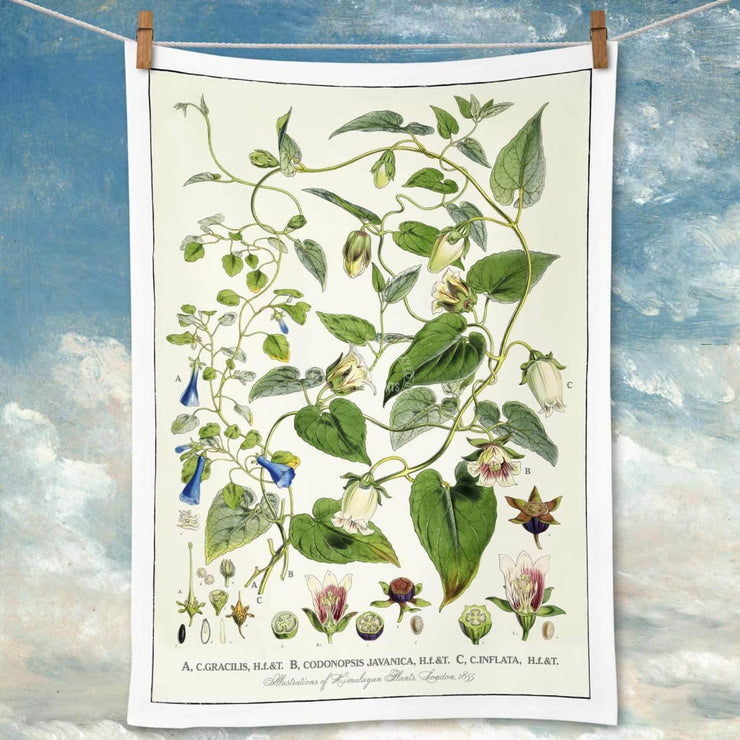 Linen Tea Towel | Bellflowers Linen Tea Towel