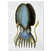 Available Mid July - Linen Tea Towel | Blue Octopus Linen Tea Towel