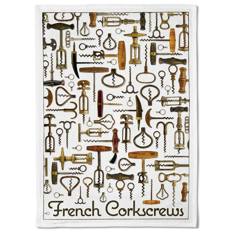 Linen Tea Towel | French Corkscrews Linen Tea Towel