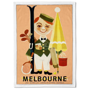 Linen Tea Towel | Melbourne 1956 Olympics Linen Tea Towel
