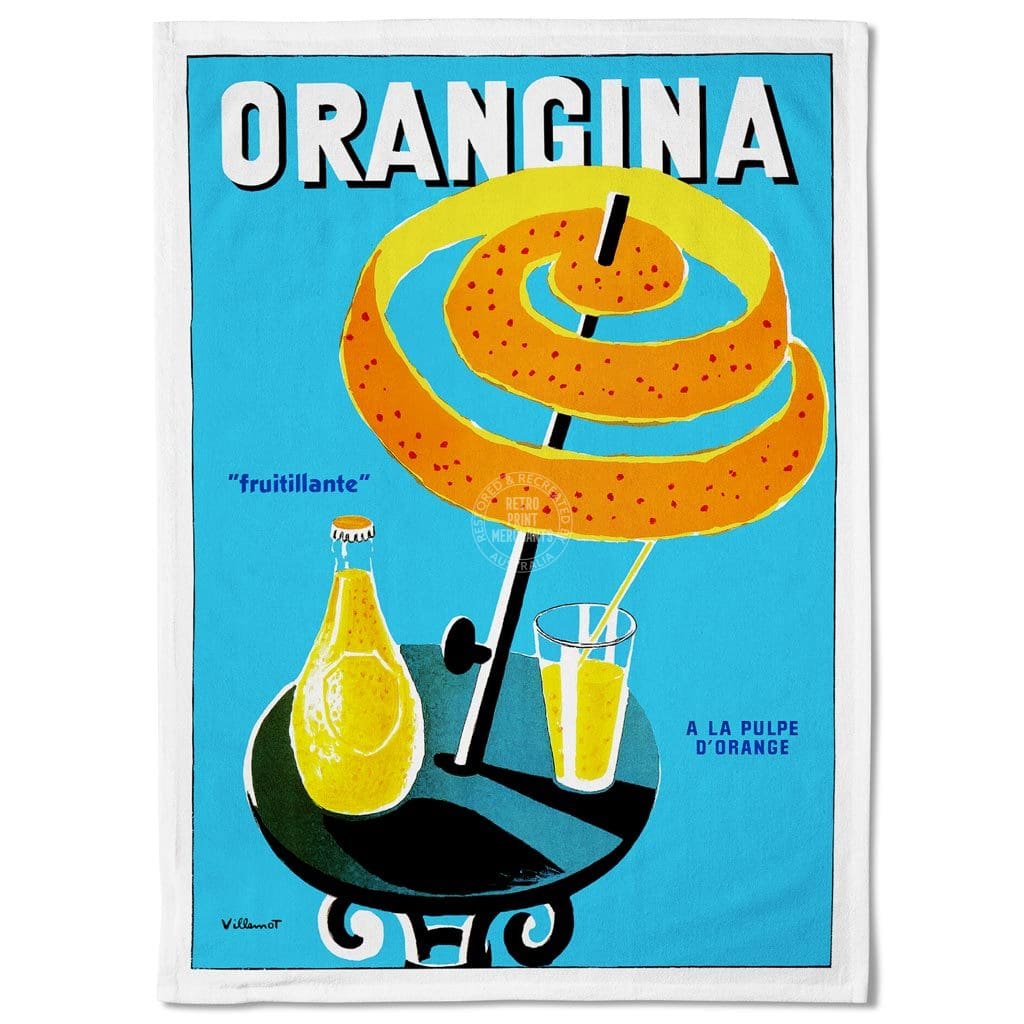 Linen Tea Towel | Orangina Linen Tea Towel