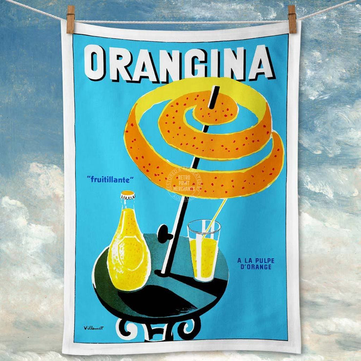 Linen Tea Towel | Orangina Linen Tea Towel