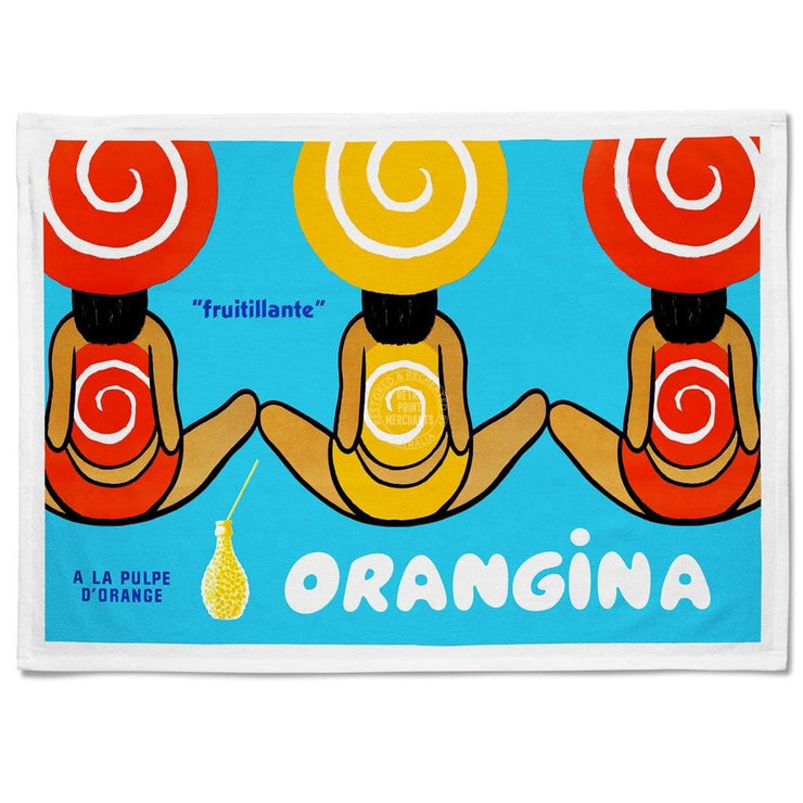 Linen Tea Towel | Orangina Triplets Linen Tea Towel