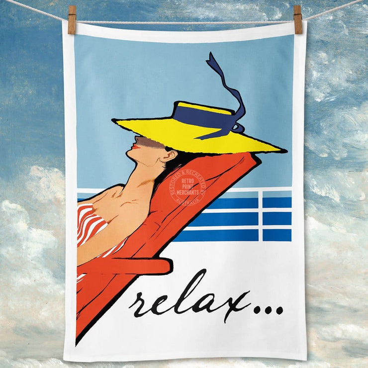 Linen Tea Towel | Relax Linen Tea Towel