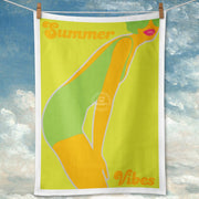 Linen Tea Towel | Summer Vibes Linen Tea Towel