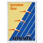 Linen Tea Towel | Sunshine & Surf Dive Linen Tea Towel