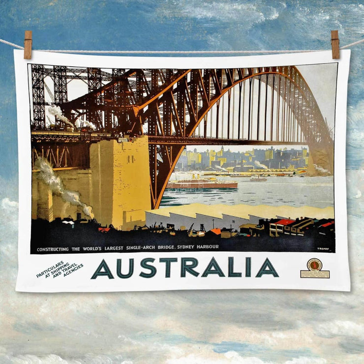 Linen Tea Towel | Sydney Harbour Bridge Linen Tea Towel