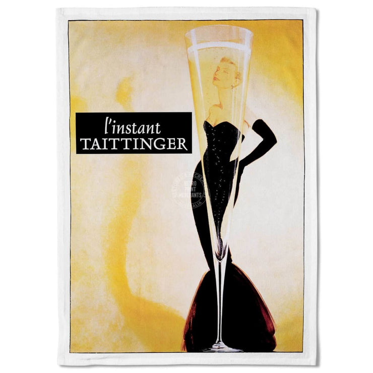 Linen Tea Towel | Taittinger Champagne Linen Tea Towel