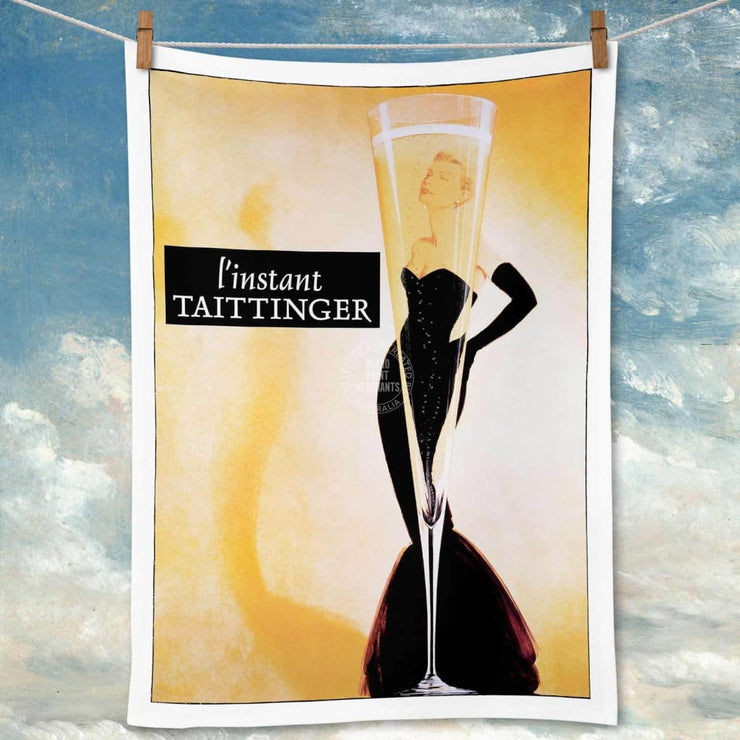 Linen Tea Towel | Taittinger Champagne Linen Tea Towel