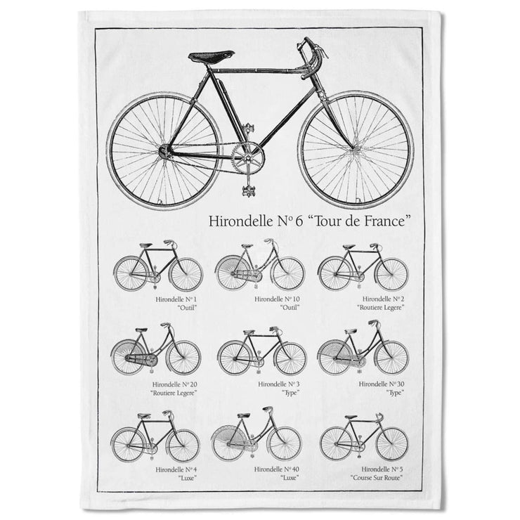 Linen Tea Towel | Tour De France Bikes Linen Tea Towel
