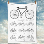 Linen Tea Towel | Tour De France Bikes Linen Tea Towel