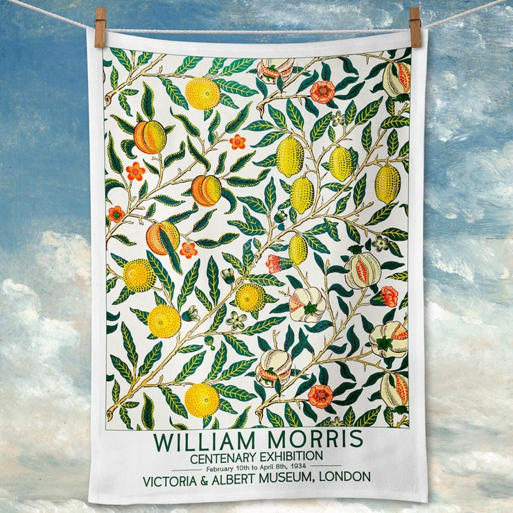 Linen Tea Towel | William Morris Fruits Linen Tea Towel