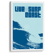 Live The Surf Coast | Australia A3 297 X 420Mm 11.7 16.5 Inches / Stretched Canvas Print Art