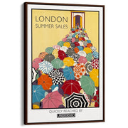London Summer Sales | Uk A3 297 X 420Mm 11.7 16.5 Inches / Canvas Floating Frame - Dark Oak Timber