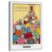 London Summer Sales | Uk A3 297 X 420Mm 11.7 16.5 Inches / Canvas Floating Frame - White Timber