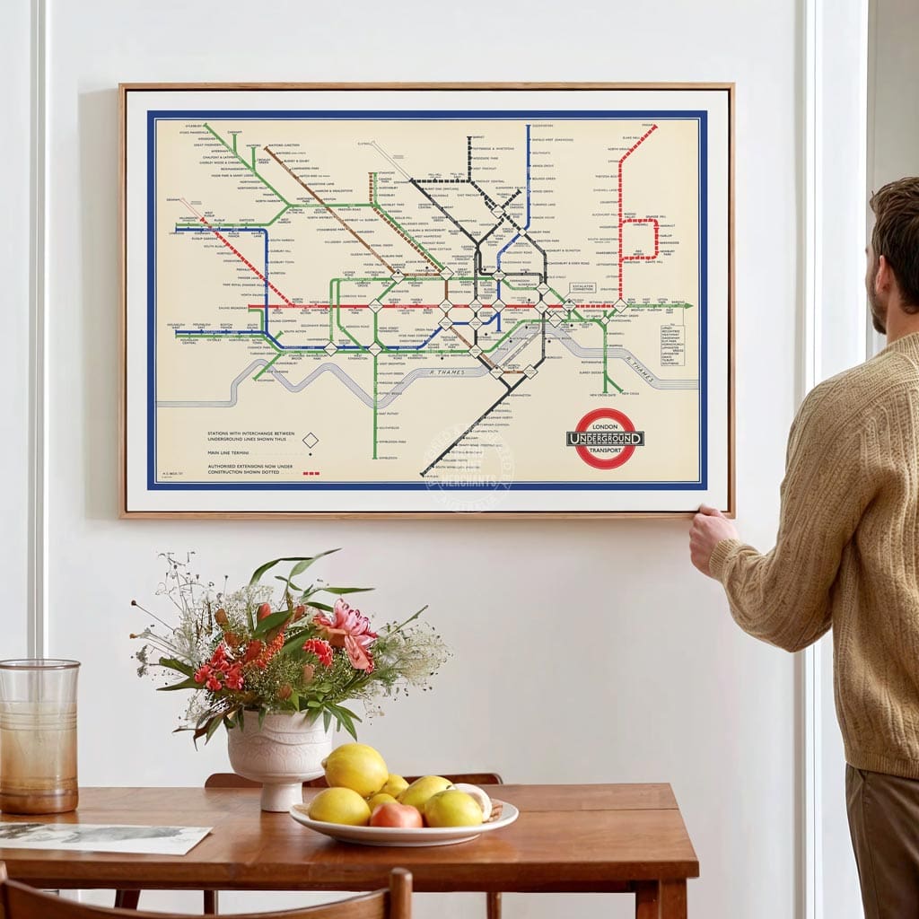 LONDON UNDERGROUND MAP 1937 | UNITED KINGDOM Print Art
