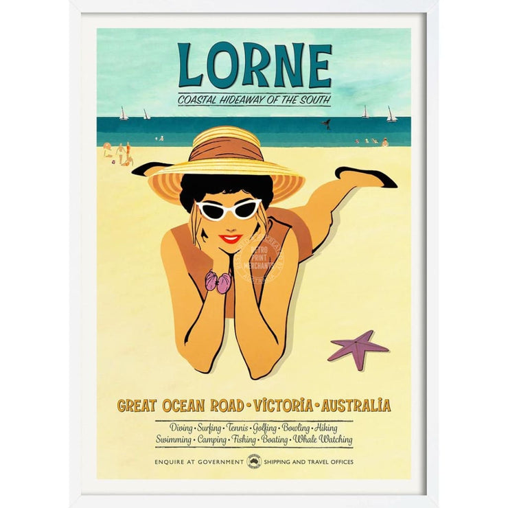 Lorne Hideaway | Australia 422Mm X 295Mm 16.6 11.6 A3 / White Print Art