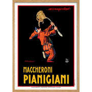 Maccheroni Pianigiani | Italy A4 210 X 297Mm 8.3 11.7 Inches / Framed Print: Natural Oak Timber