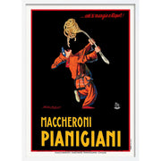 Maccheroni Pianigiani | Italy A4 210 X 297Mm 8.3 11.7 Inches / Framed Print: White Timber Print Art